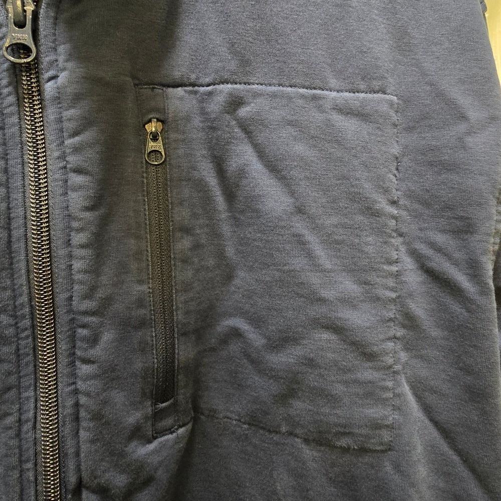 Pact Womens Organic Cotton Full Zip Track Jacket Navy Blue Large Zipper Pocket - Picture 4 of 9
